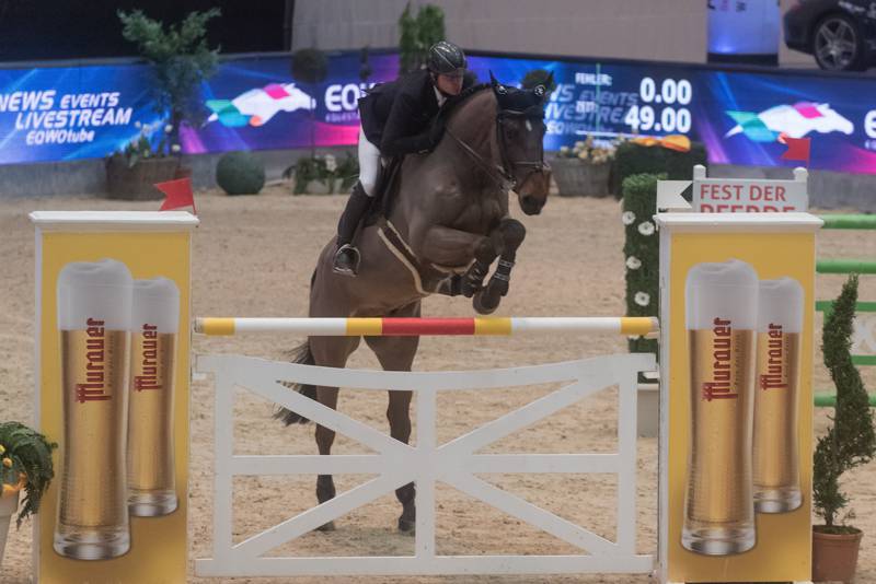 Mevisto Teamreiter Roland Englbrecht war mit Mevisto's Poorboy bestplatzierter Österreicher im CSI3* Graz Masters um den Preis vom Gestüt Römerhof. © Fotoagentur Dill