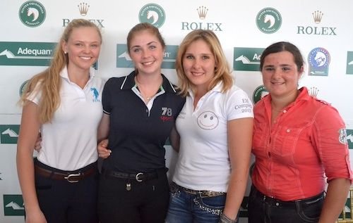Riders on the press conference panel: Asia Ondaatje-Rupert, Ashley Conroy Zugel, Vivian Niemann, and