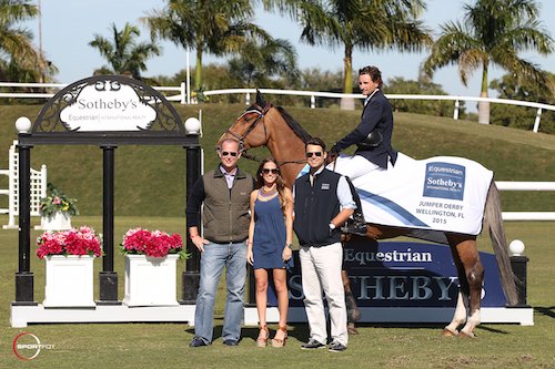  Adam Prudent und Vasco bei der Siegerehrung mitThomas Baldwin, Casey Flannery und Ryan Beckett von Equestrian Sotheby's. © Sportfot