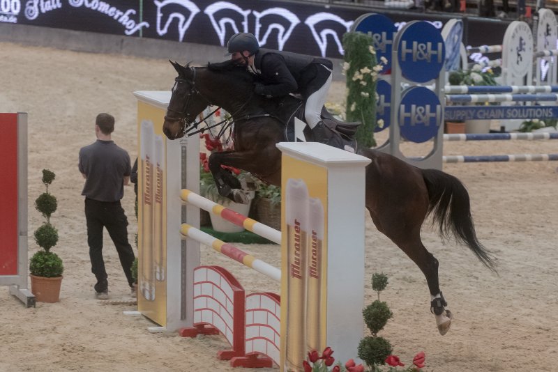 Der junge Thomas Reif (RC Sportpferde Reif) und Santa Fee holten Rang zwei in der Big STY Jumping Competition. © Michael Graf