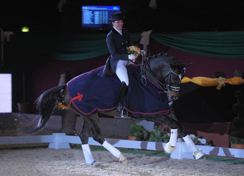 Jacqueline Toniutti (Steir. RSZ Süd) sorgte mit Sandrose für Sieg Nummer zwei in den Jerich STY Dressage Bewerben. © Fotoagentur Dill