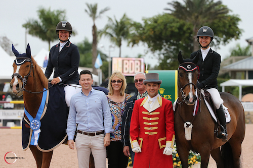  Lisa Goldman und Morocco mit den zweitplatzierten Georgina Bloomberg und South Street. © Sportfot