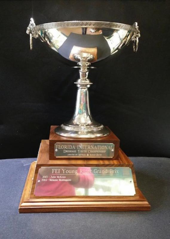 The winning trophy for the Florida International Dressage Youth Championships © AGDF