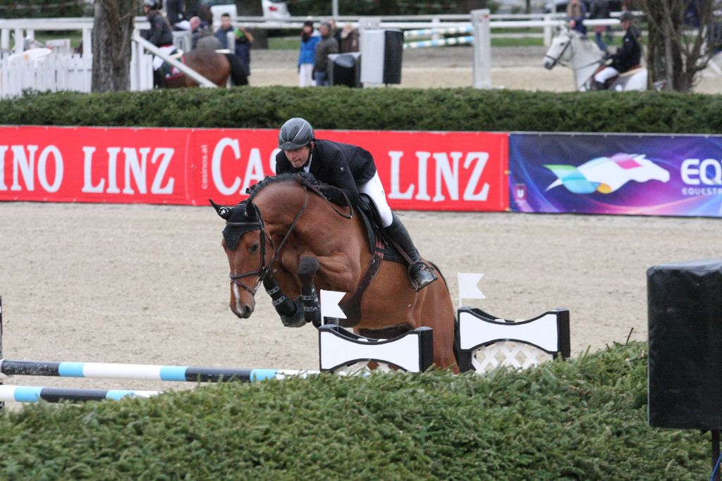 MEVISTO Teamreiter Roland Englbrecht und Loki Doki siegten in Linz! © Krisztian Buthi