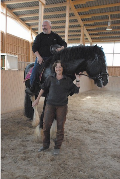 Marc Minkowski, Maryse Mangin-Dullnig, die den Kontakt vermittelt hat und Big John. © Gabriele Krisch