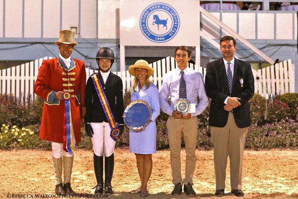 Daisy Farish Wins Leading Junior Jumper Rider Award. © Rebecca Walton