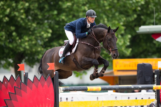 Max Kühner (T) schaffte mit Cornet Kalua den Sprung auf Rang vier. © Tomas Holcbecher