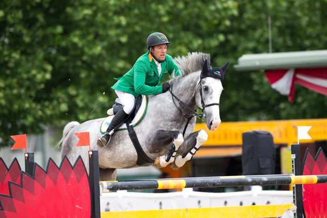 Alpenspan Teamreiter Gerfried Puck (St) ritt auf Rang neun. © Tomas Holcbecher