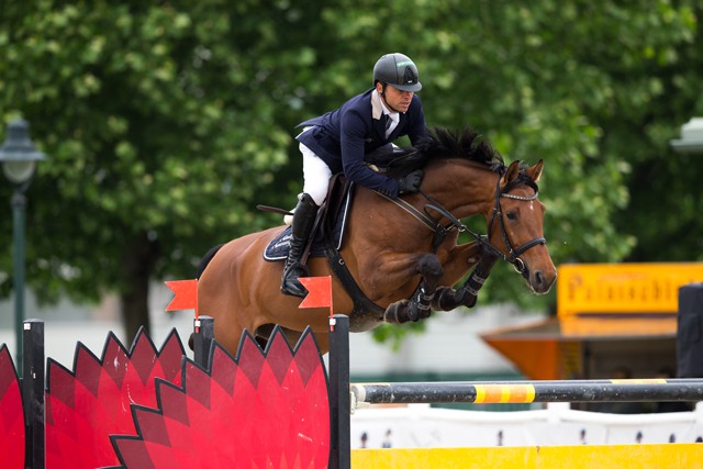 Der Sieger in der CSI4* Diamond Tour um den Preis von CWD: Markus Saurugg (AUT/St) auf Zita 94. © Tomas Holcbecher