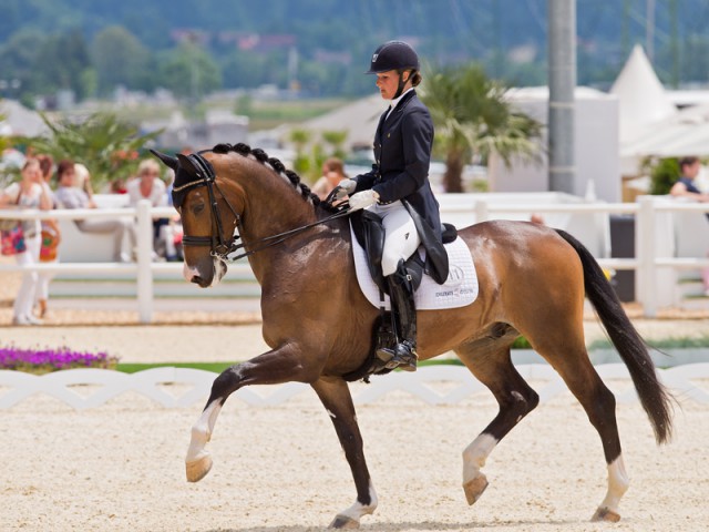 For Jonna Schelstraete (NED) and Cupido it was second place in the CDI3* Intermediaire I today. © Michael Rzepa