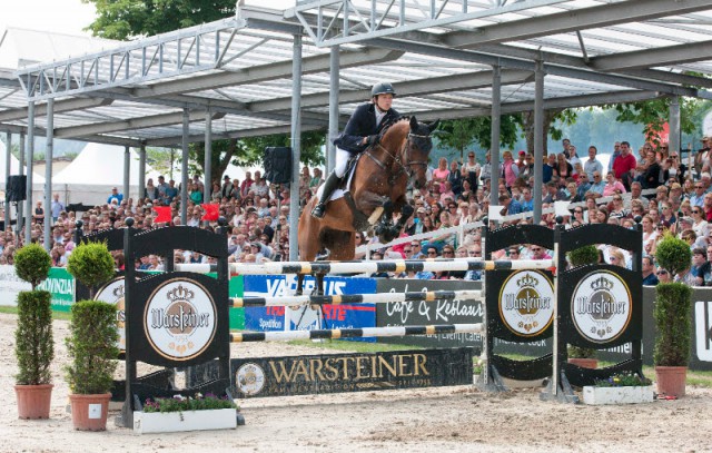 Siegten im Großen Preis der Warsteiner Brauerei, Haus Cramer in Balve: Andreas Kreuzer und La Luna. © Struchholz Fotografie