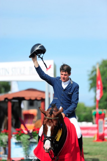 Sieger im Großen Preis: Dirk Ahlmann und Pikeur Quick Fire. © Sebastian Haas