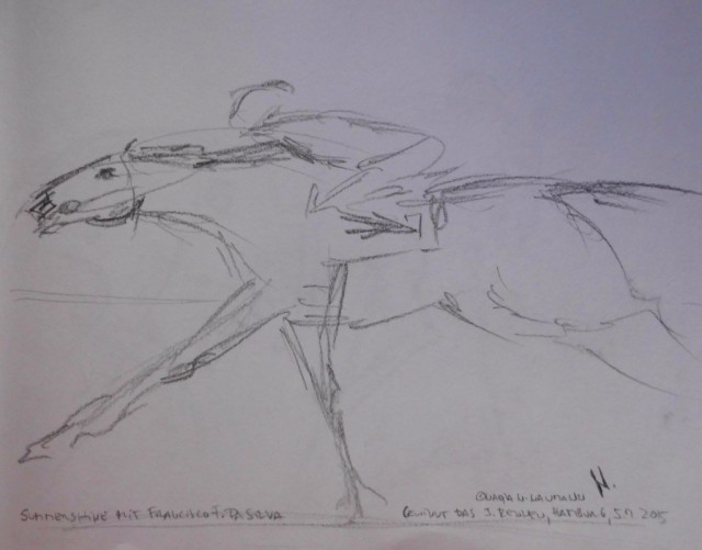 Skizze: Francisco Da Silva und Summershine. © Nadja N. Naumann