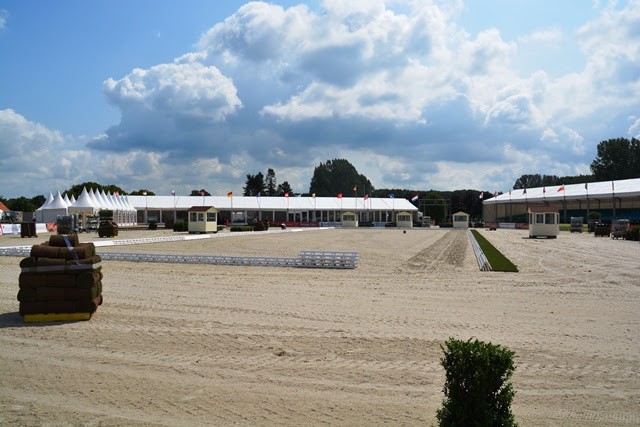 Das Dressurstadion für den CDIO in Hagen a.T.W. nimmt Form an. © Alexander Brenninkmeijer