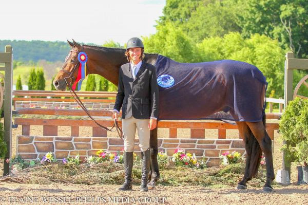 Kyle Owens and Messick took champion honors in the Amateur-Owner 3'3" Hunters for the 18-35 age group at the Great Lakes Equestrian Festival III. © Elaine Wessel / Phelps Media Group