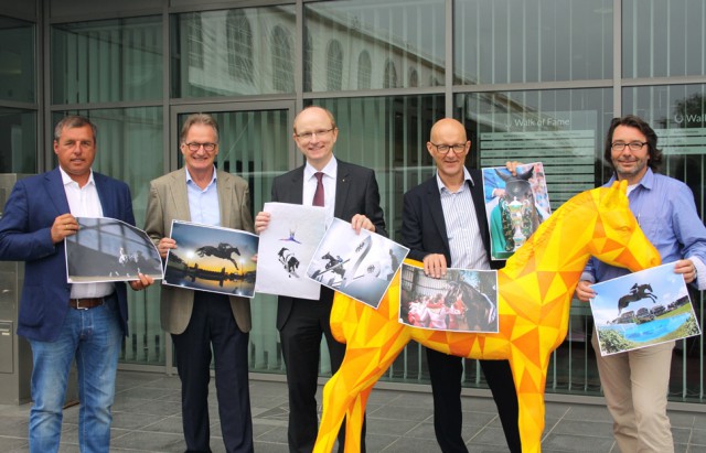 The jury (f.t.l.): Ludo Philippaerts, Frank Kemperman, Erich Timmermanns, Andreas Müller and Michael Strauch. © www.aachen2015.de