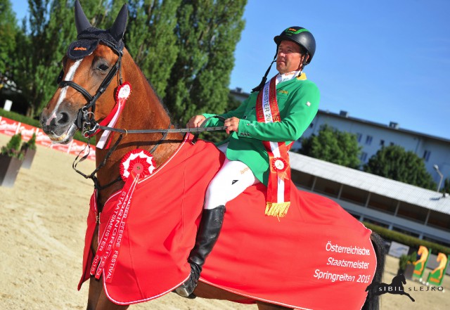 Der Österreichische Staatsmeister 2015 im Springreiten Gerfried Puck © sIBIL sLEJKO