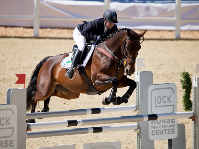 The last shall be first! Nina Barbour (GBR) and Douglas Delight impressed at the GLOCK’s Amateur Tour opening. © Michael Rzepa