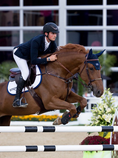 Today’s third place in the GLOCK’s Youngster Tour went to Iluna ridden by Lorenzo de Luca (ITA). © Michael Rzepa