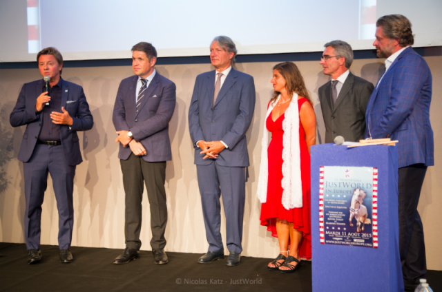 Eric Brion, Juan-Carlos Capelli, Philippe Augier, Jessica Newman, Thierry Delegue, and Christophe Ammeeuw took the stage. © Laura Saldou Masik/JustWorld