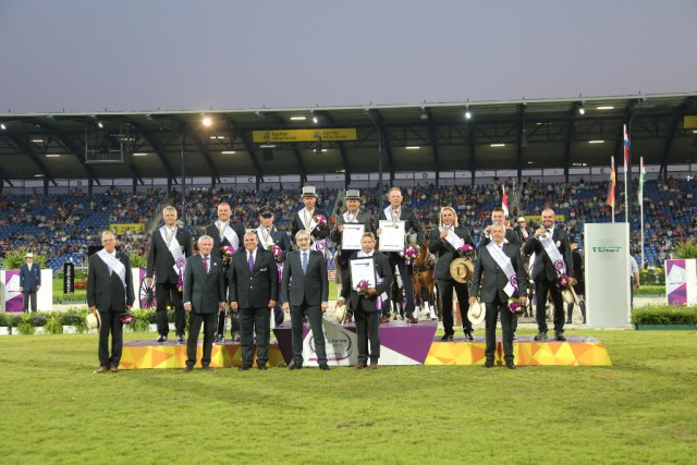 Die Fahrer-Teams auf dem Podium. © Michael Strauch / Aachen 2015