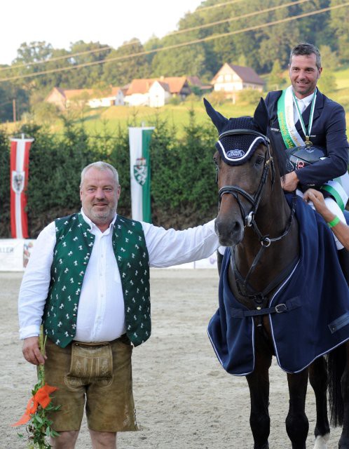Der neue Landesmeister der Allgemeinen Klasse: Alfred Greimel auf Collado. © Horse Sports Photo