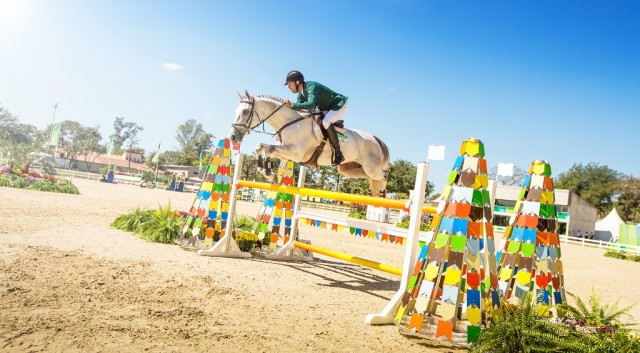 Marcio Jorge (BRA) and Coronel MCJ at the Olympic Equestrian Test Event - the Aquece Rio International Horse Trials - today at the Deodoro Olympic Park (9 August 2015). (Raphael Macek/FEI)