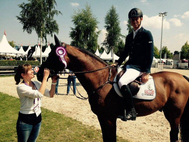 Vroni Senkenberg (Haupt- und Landesgestüt Schwaiganger) und Max mit dem achtjährigen Cielito Lindo. © MK Sporthorses
