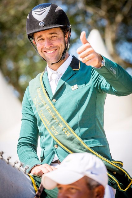 Marcio Jorge (BRA) and Coronel MCJ, who claimed gold at the Rio 2016 test event - the Aquece Rio International Horse Trials – held at the Deodoro Olympic Equestrian Centre, was among those that gave the test event the “thumbs up”. © FEI/Raphael Macek