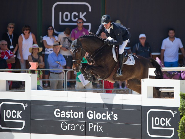 Ben Schroeder (NED) and Complemento took second place in the GLOCK’s CSI2* Grand Prix. © Michael Rzepa