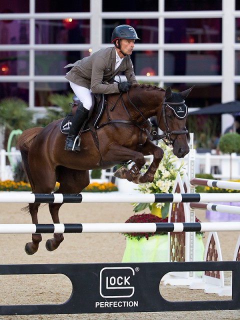 A mare with a future: Tina de l'Yserand jumped with Pius Schwizer (SUI) to victory in the GLOCK’s Youngster Tour. © Michael Rzepa