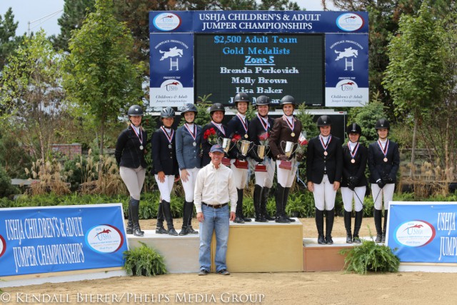 The $2,500 USHJA Adult Jumper Regional Team Championship medalists. © Kendall Bierer/Phelps Media Group