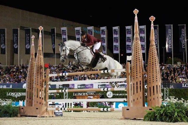 Thanks to the fantastic clear round of Bassem Hassan Mohammed and Eurocommerce California, Team Qatar could win the Longines Challenge Cup in Barcelona. © Hervé Bonnaud