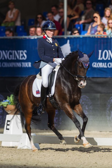 Valido's Sunshine tanzte unter Rebecca Bell (GBR) zum Sieg in der Österreichischen Campagnereiter Pony-Trophy 2015. © Michael Graf