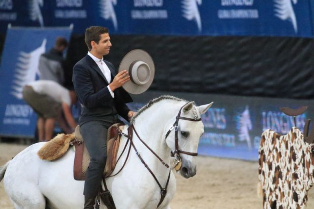 Bruno Pica de Conceicao (POR) war mit seinem Trinco wieder die Nummer eins im Working Equitation Bewerb. © Petra Kerschbaum