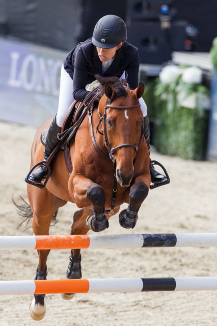 Die Britin Tess Carmichael belegte mit Unique III Rang drei in der CSI2* Coca Cola Silver Tour. © Michael Graf
