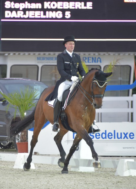 Mit viel Ausdruck führte Stephan Köberle den Wallach Darjeerling durch den anspruchsvollen Grand Prix Special. © Fotoagentur Dill