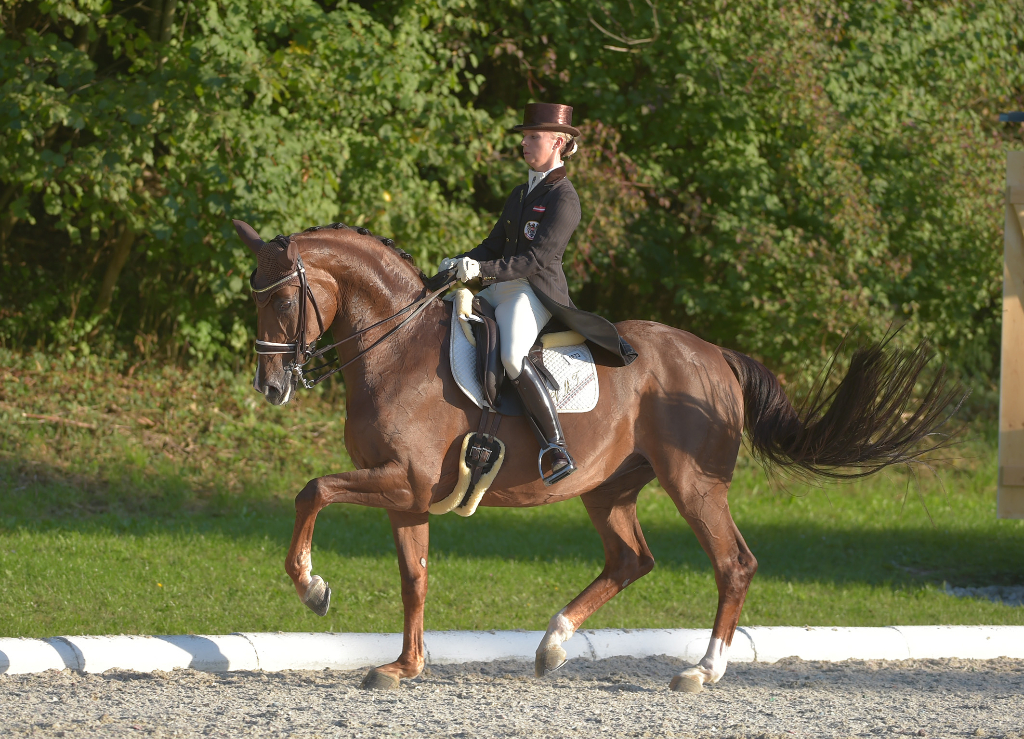 Victoria Max-Theurer und Blind Date sicherten sich den vierten Platz des heutigen 3* Grand Prix bei der Pferd International in München. © Fotoagentur Dill