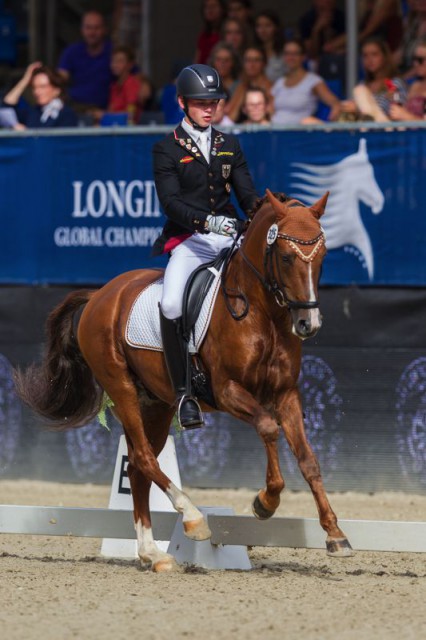 Für Raphael Netz (GER) und Schierensees Don't Do It gab es in der Österreichischen Campagnereiter Pony-Trophy 2015 Platz zwei zu feiern. © Michael Graf