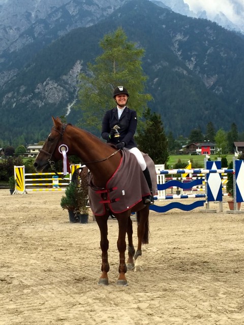 Lisa Maria Rudigier sicherte sich auf Chatanooga Z den Sieg im Grand Prix von St Ulrich. © privat