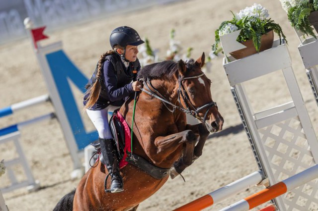 Im Pony Springen knapp geschlagen geben musste sich Naomi Ruth (NÖ) auf Lena. © Michael Graf