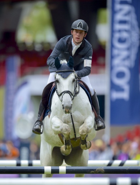 Scott Brash at the Longines Equestrian Beijing Masters 2014 on his borrowed horse “Centana” © Longines Equestrian Beijing Masters/Arnd Bronkhorst