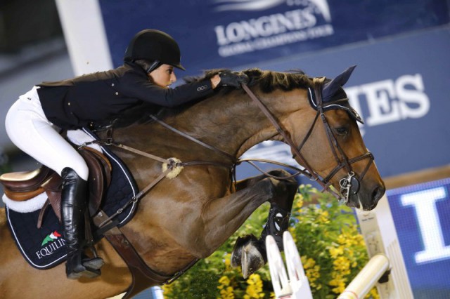 Jessica Springsteen lebt für den Pferdesport und hat sich im Sattel schon lange einen eigenen Namen gemacht! © Stefano Grasso / LGCT