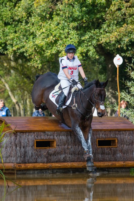 Great Britain’s Laura Collett steered the Holsteiner gelding, Mr Bass, to win the Seven-Year-Old title at the FEI World Breeding Eventing Championships for Young Horses 2015 at Le Lion d’Angers, France. © FEI/Eric Knoll