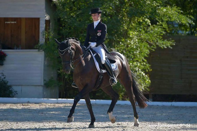 Katharina Haas (OÖ) wurde mit Saint Tropez im FEI Grand Prix Dritte. © Archivild Privat