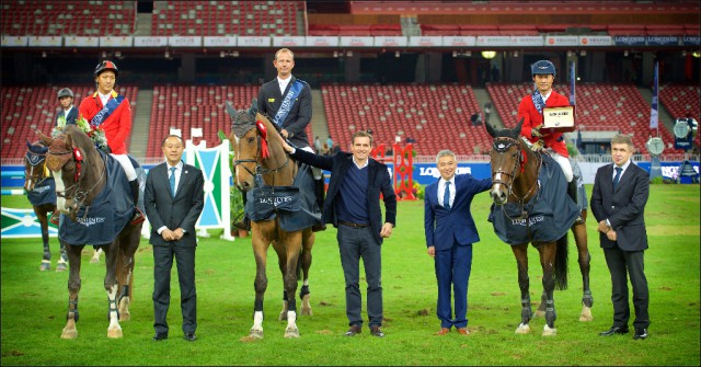 Das siegreiche Team Kutscher © Longines Equestrian Beijing Masters/Arnd Bronkhorst