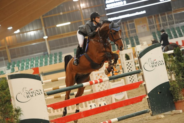 R34-Teamreiterin Anna Markel (NÖ) und Cascaro schafften zwei perfekte Runden und freuten sich über Rang vier im Racino Grand Prix. © horsesportsphoto.eu