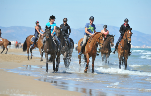 Offers the perfect fun for riders and horses - the beach of Oliva © 1clicphoto