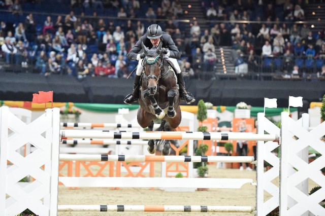 Hans-Thorben Rüder gewann zum zweiten Mal den Großen Preis der Baltic Horse Show, diesmal mit Orlanda. © Karl-Heinz Frieler
