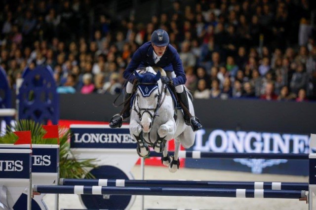 Germany’s Daniel Deusser and Cornet d’Amour, winners of the Longines FEI World Cup™Jumping Final 2014 in Lyon, organised by GL Events, the company that will be organising the dual FEI World Cup™ Finals 2018 in Paris following today’s allocation by the FEI Bureau. © FEI/Dirk Caremans